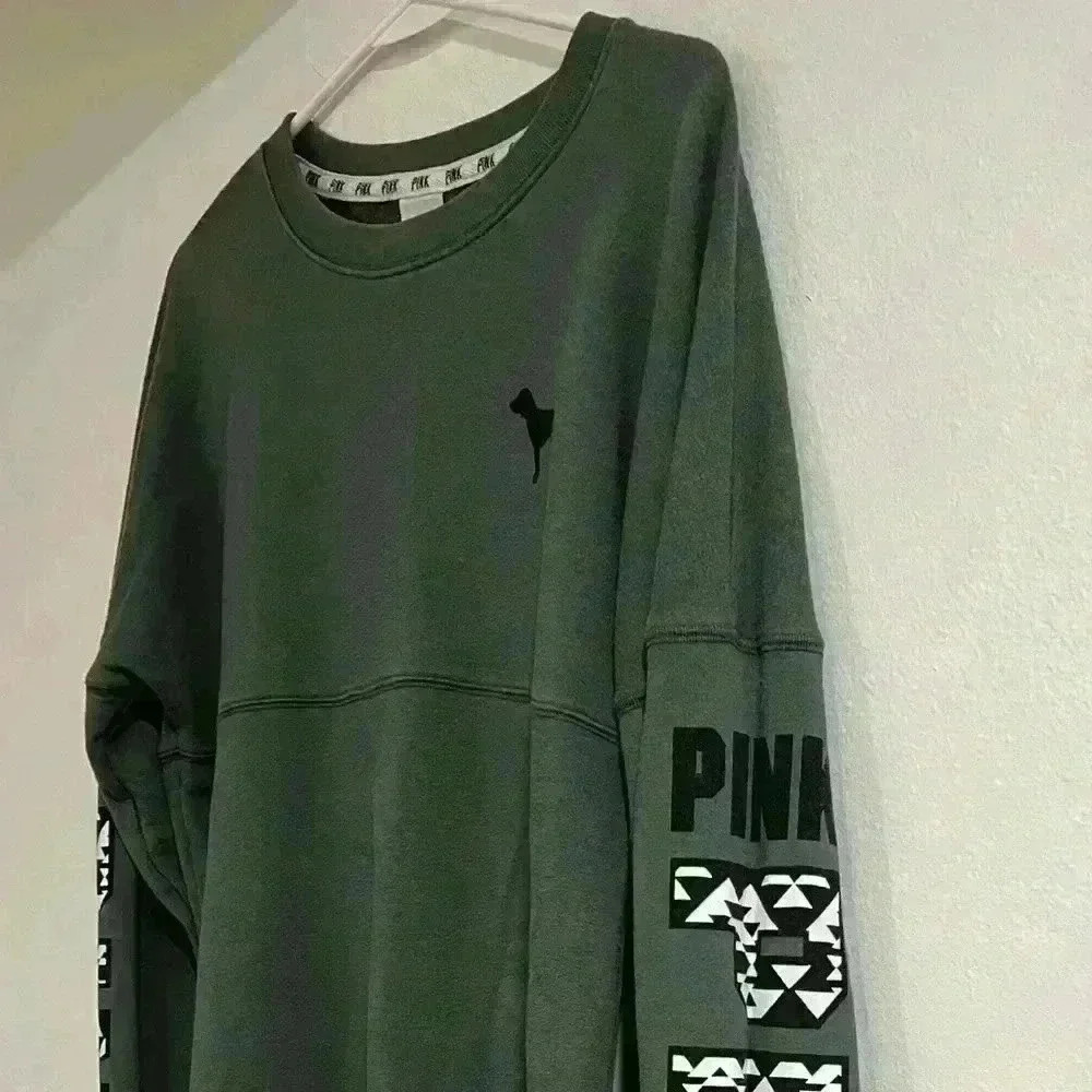PINK green long sleeve shirt size S in great used condition casual wear - Picture 2 of 5